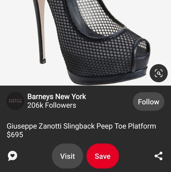 Guissepi Zanotti peep toe slingback stilettos - Picture 3 of 6